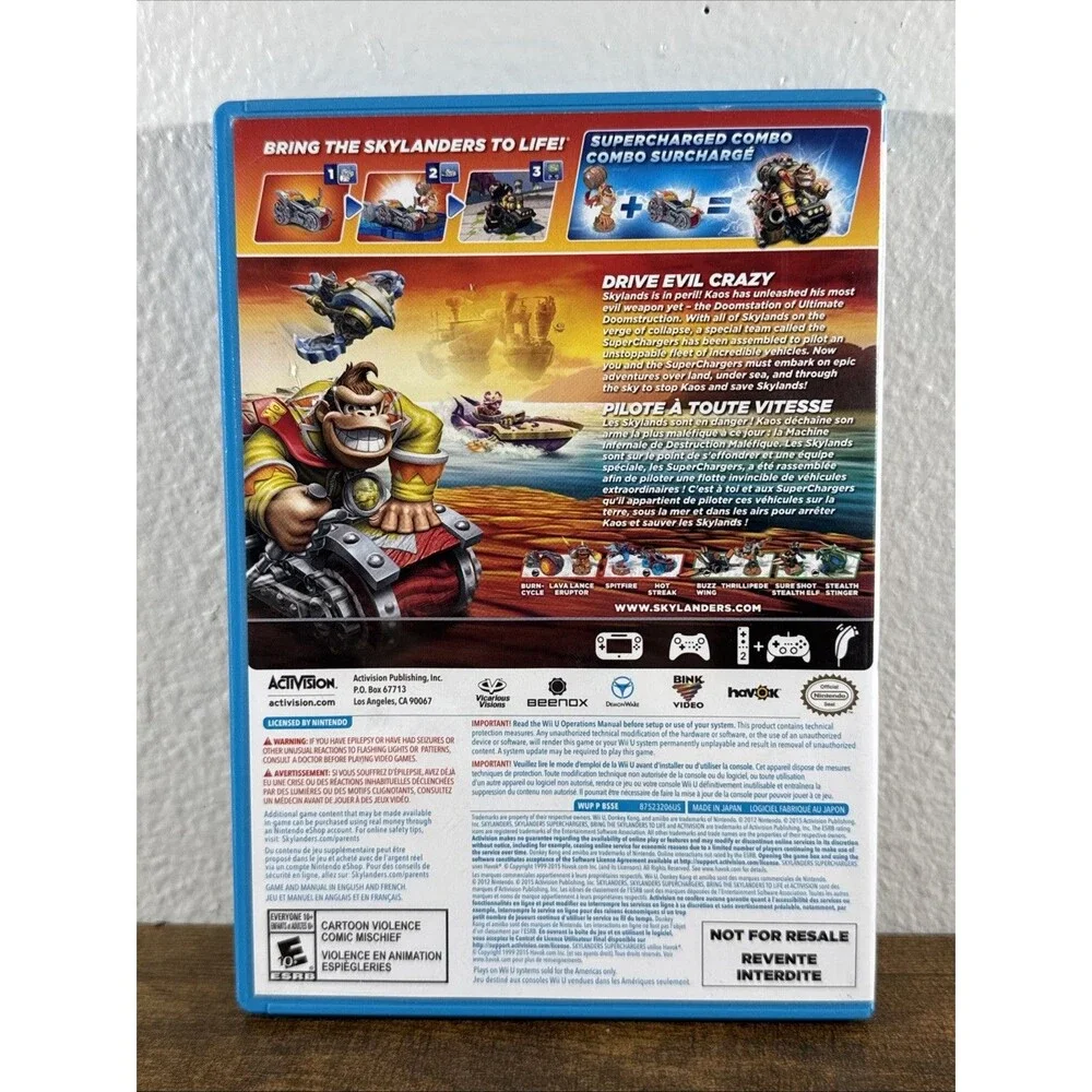 Skylanders Superchargers Wii U standalone GAME DISC ONLY no figures or portal